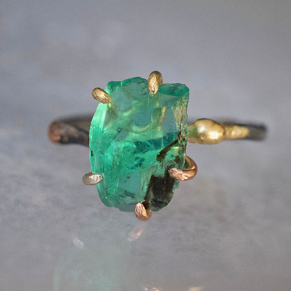 Zambian Emerald Medium Stone Ring