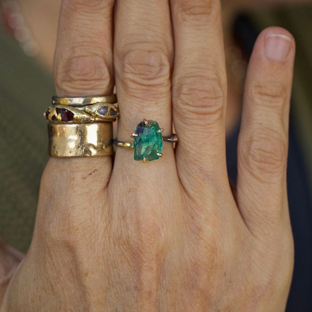 Zambian Emerald Medium Stone Ring