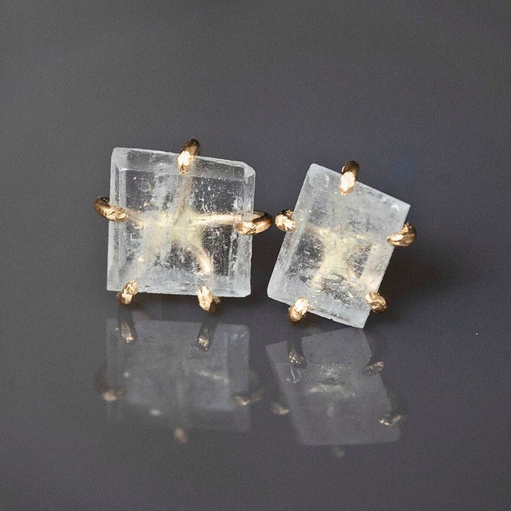 Aquamarine Small Stone Studs