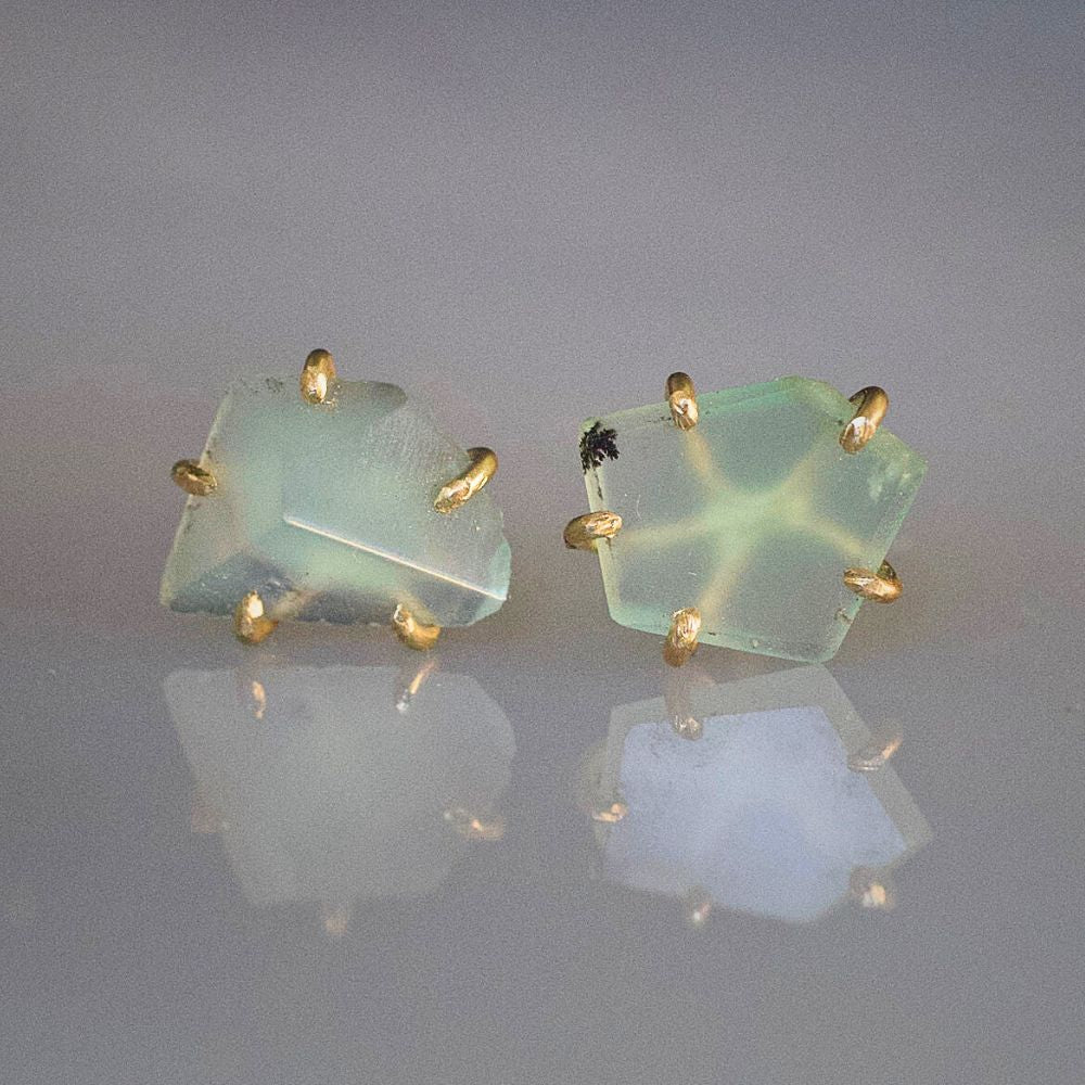 Chrysoprase Small Stone Studs