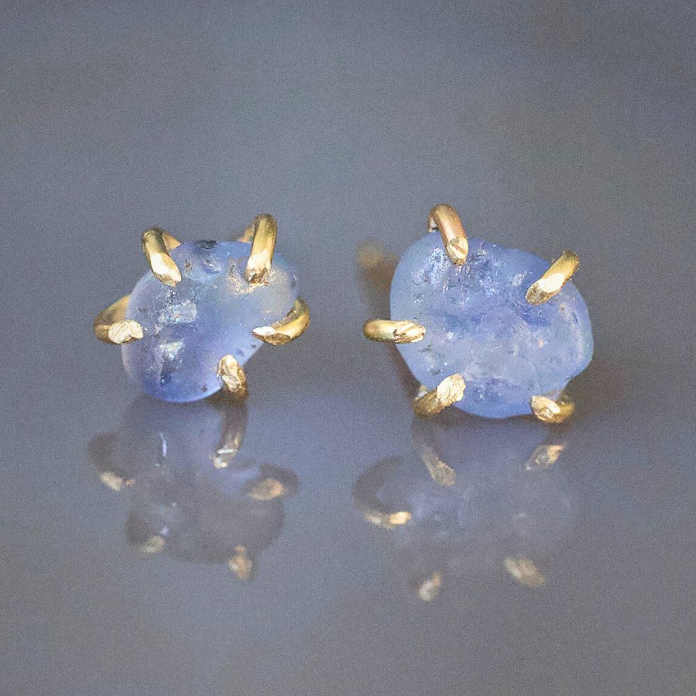 Montana Sapphire Small Stone Studs