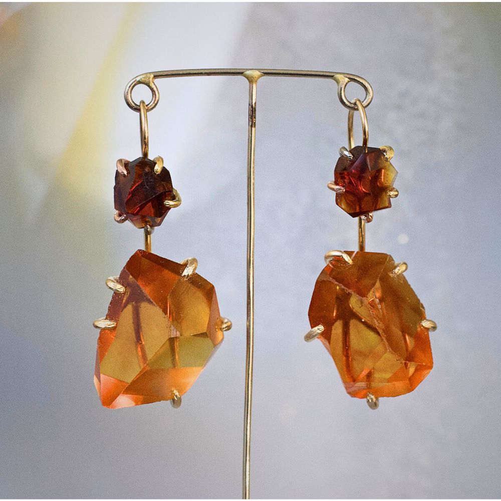 Citrine Day to Night Earring Set