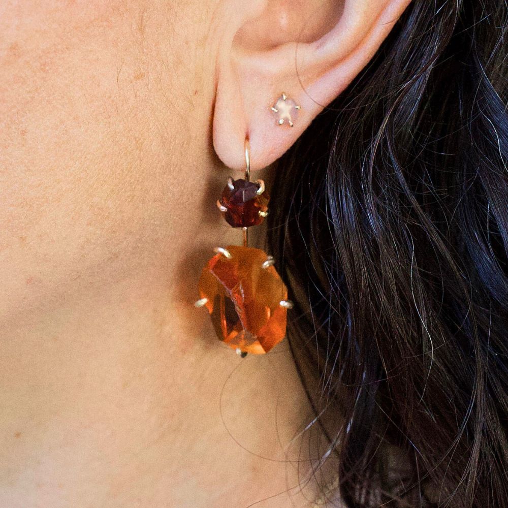 Citrine Day to Night Earring Set