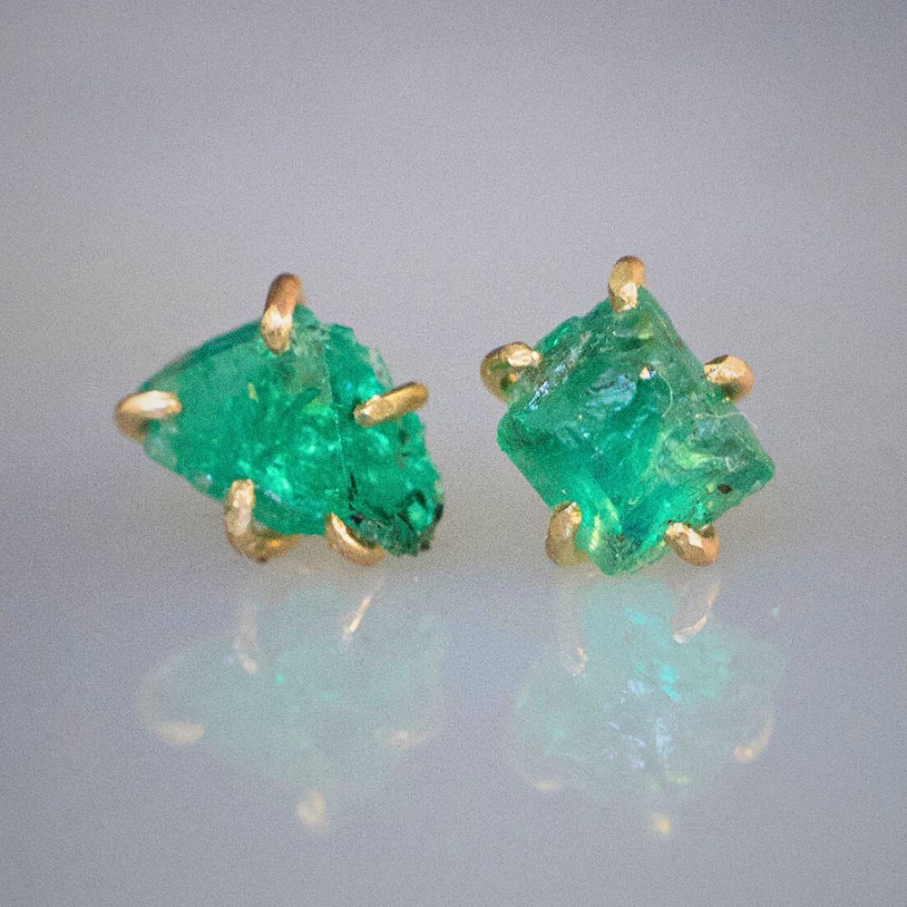 Zambian Emerald Small Stone Studs