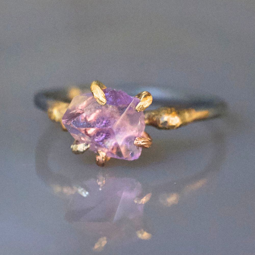 Amethyst Small Stone Ring