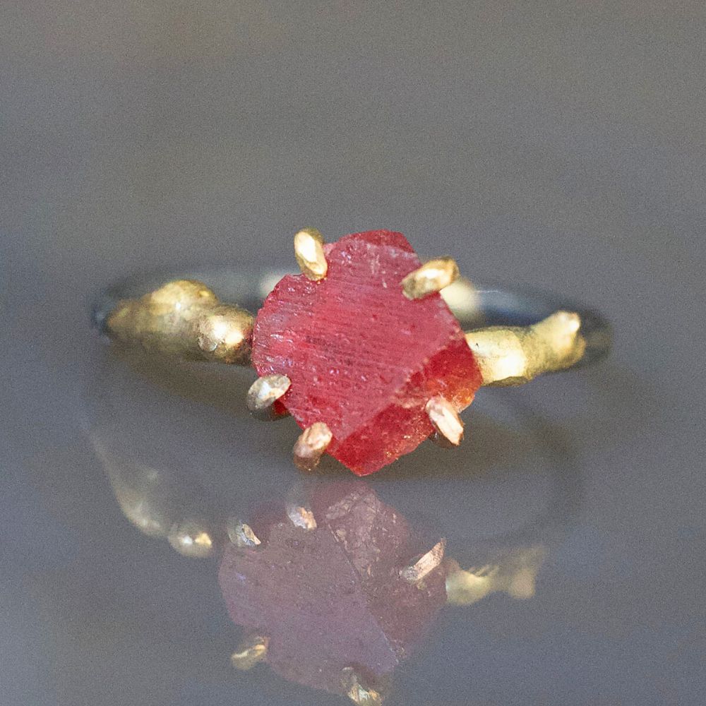 Pink Ruby Small Stone Ring