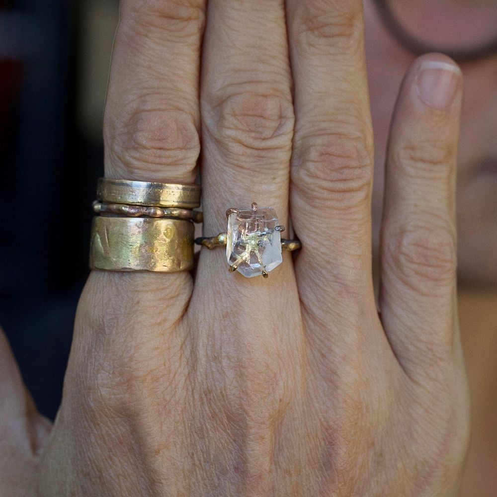 Goshenite Medium Stone Ring