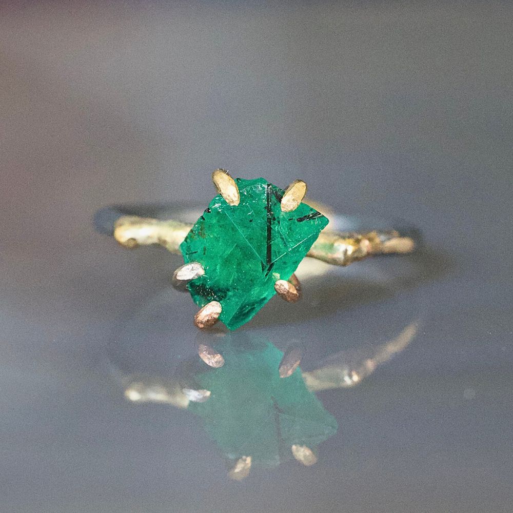 Zambian Emerald Smaill Stone Ring