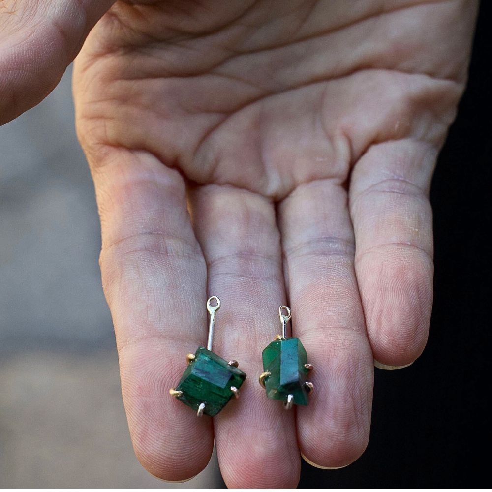 Brazilian Emerald Earring Drops