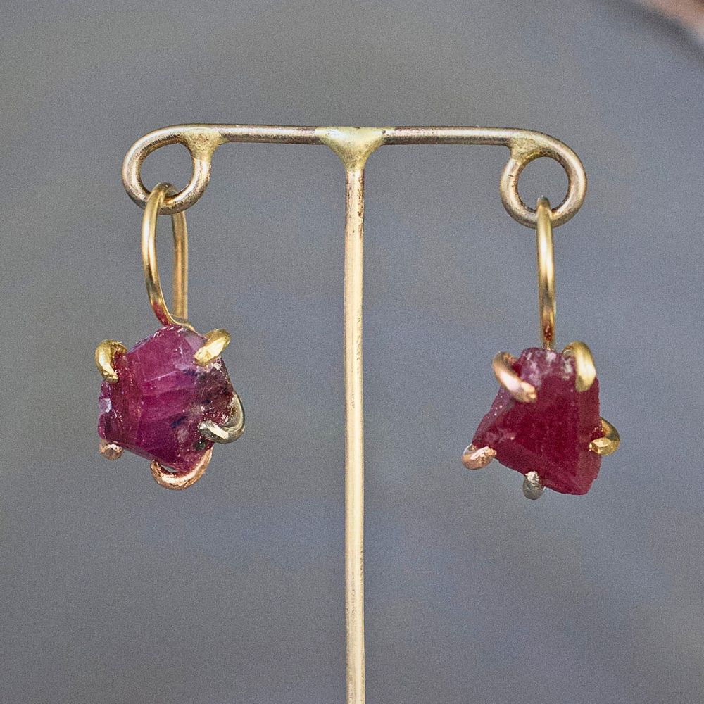 Ruby Hook Earrings