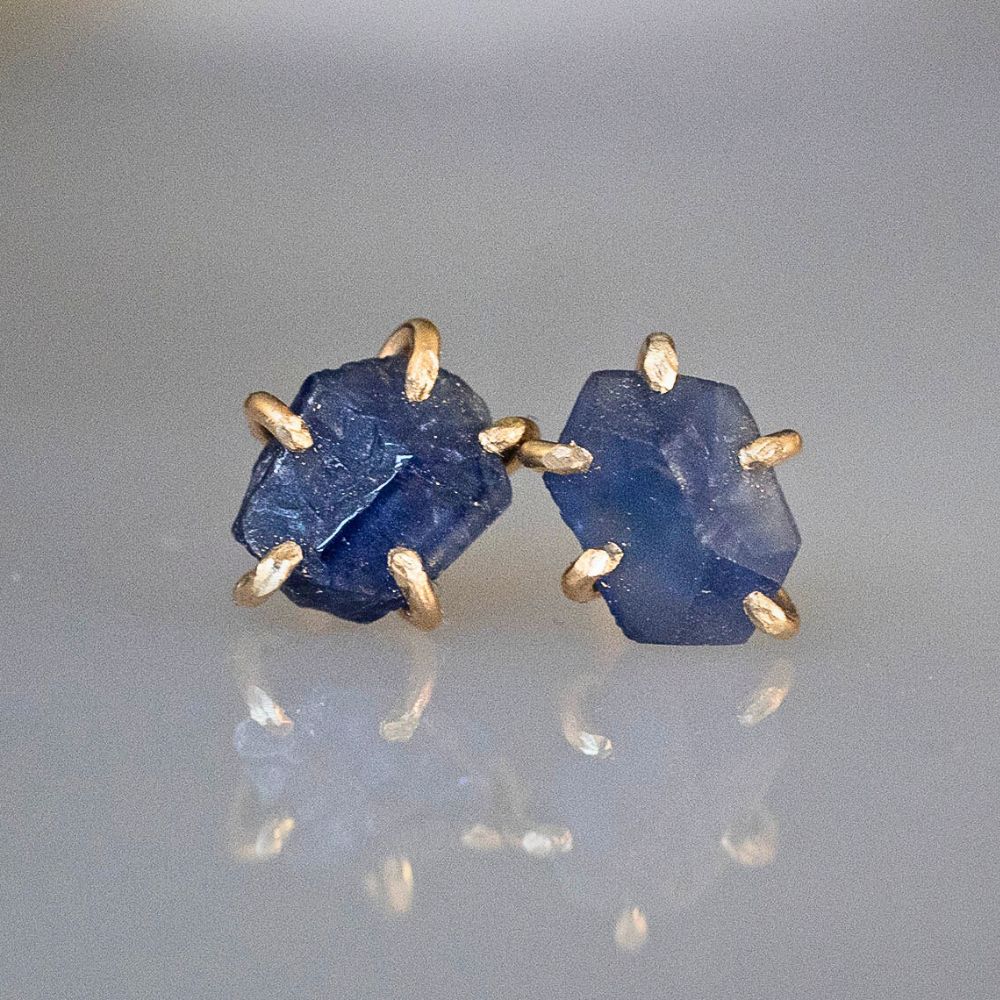 Blue Sapphire Small Stone Studs