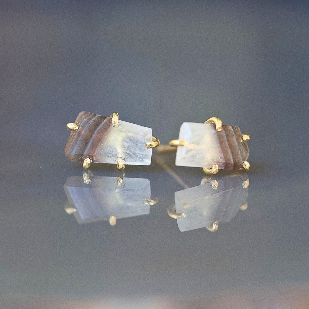 Banded Agate Medium Stone Studs