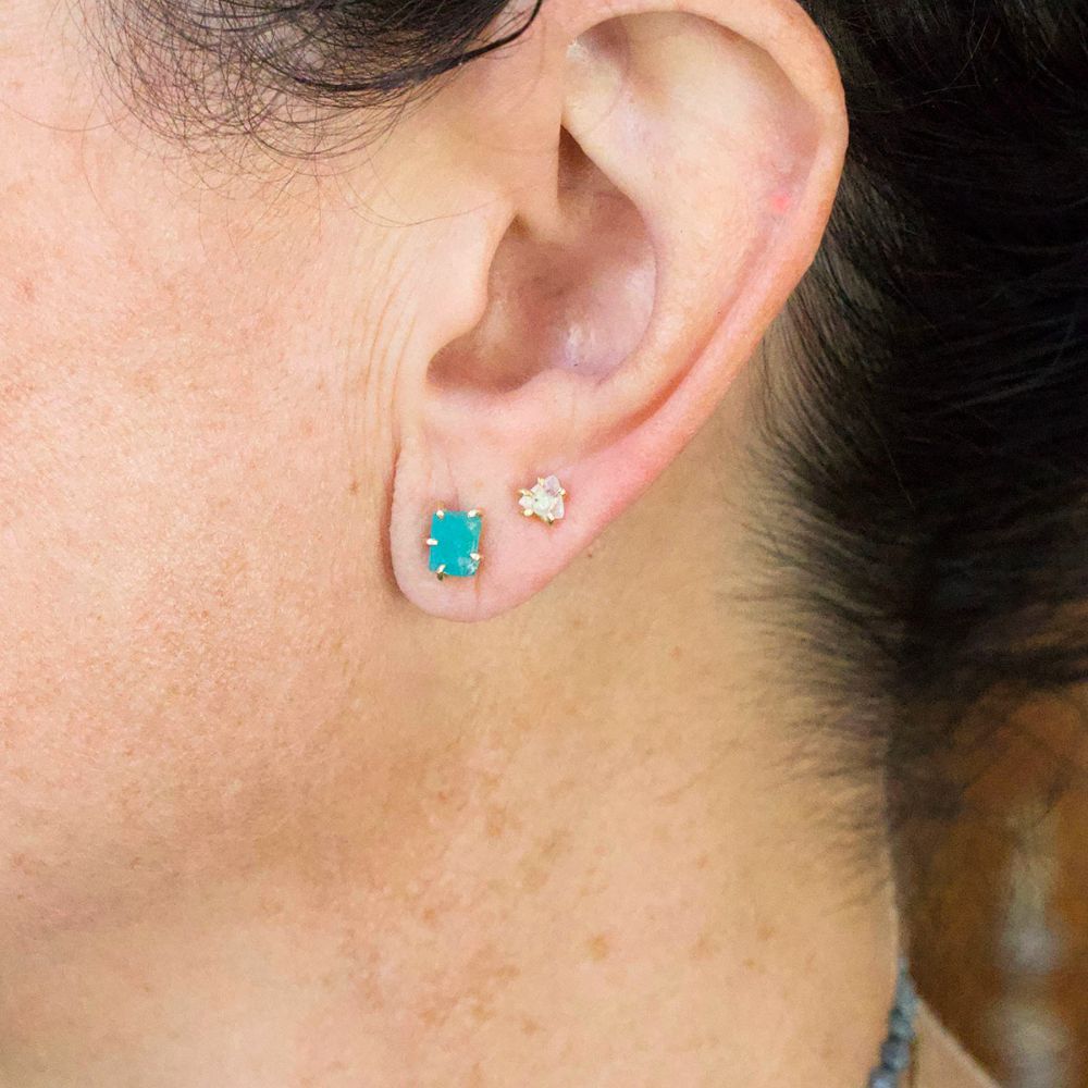 Amazonite Small Stone Studs