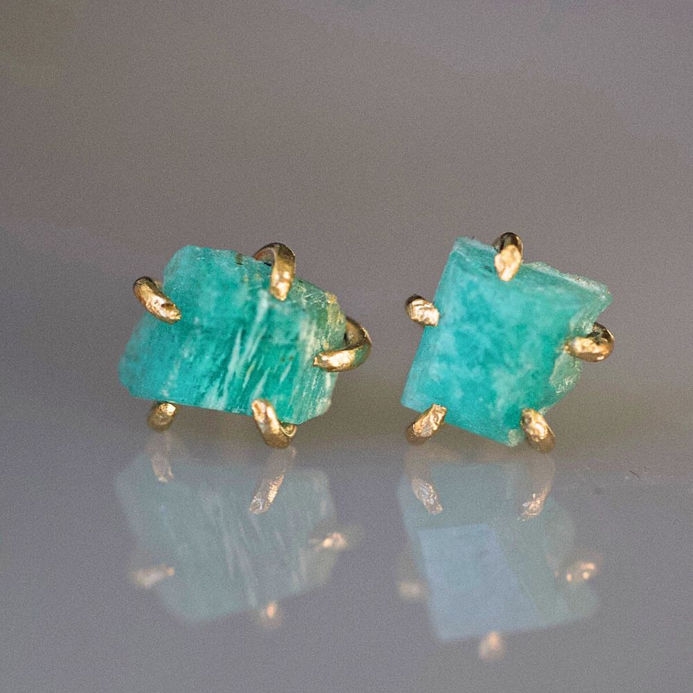Amazonite Small Stone Studs