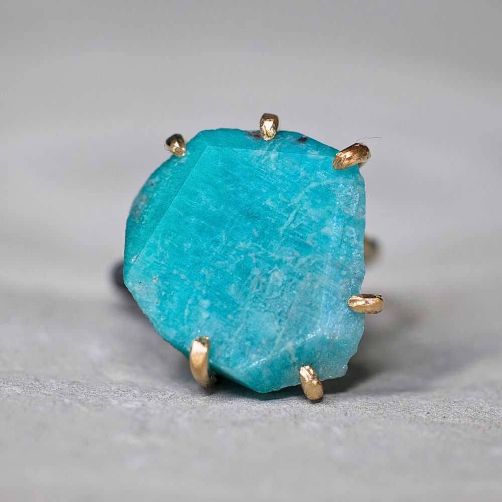 Amazonite Large Stone Ring