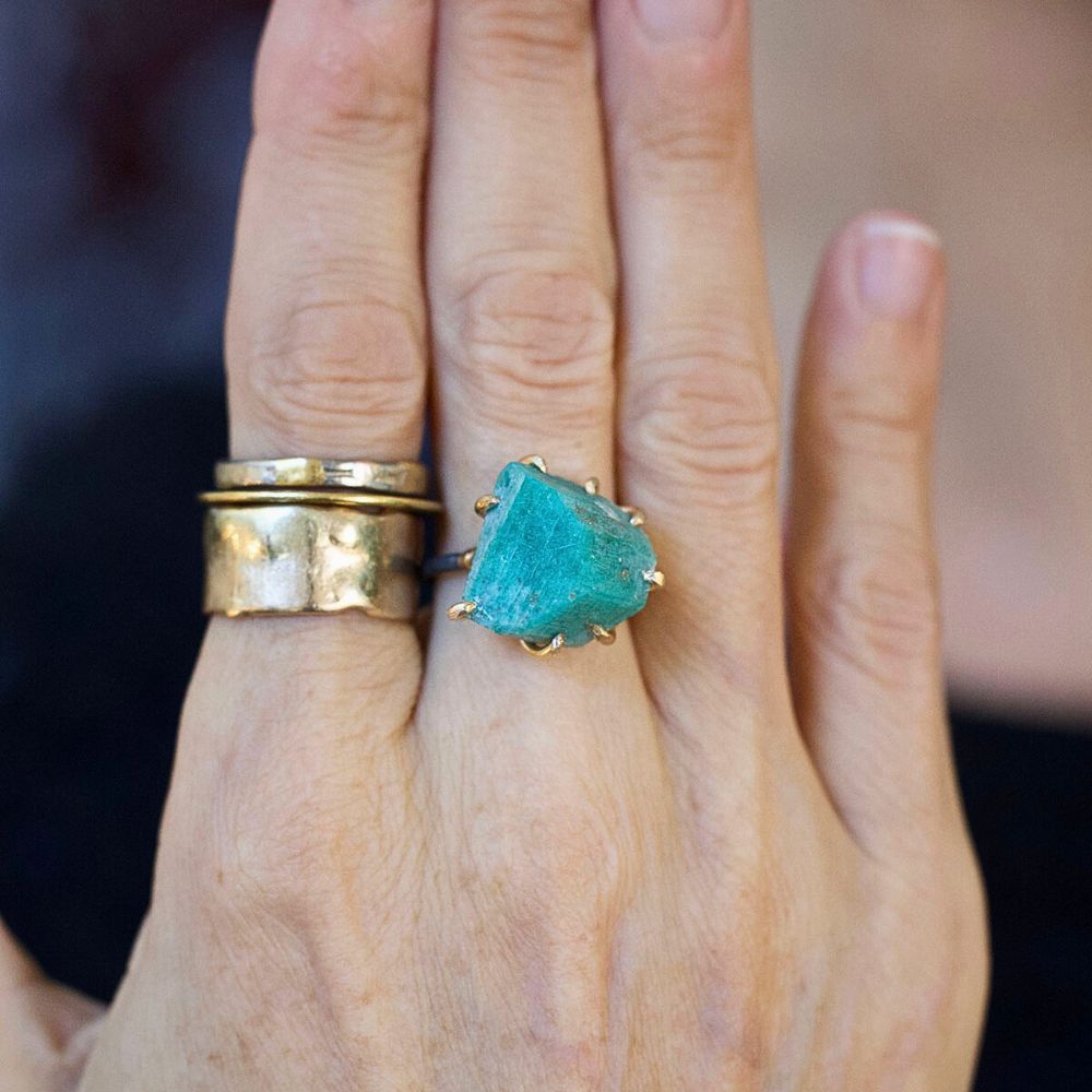 Colorado Amazonite Large Stone Ring