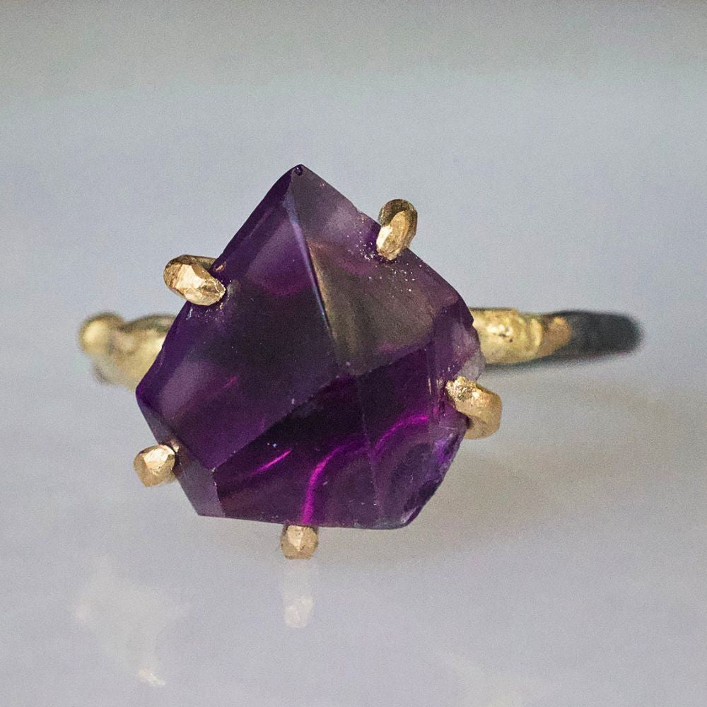 Amethyst Medium Stone Ring