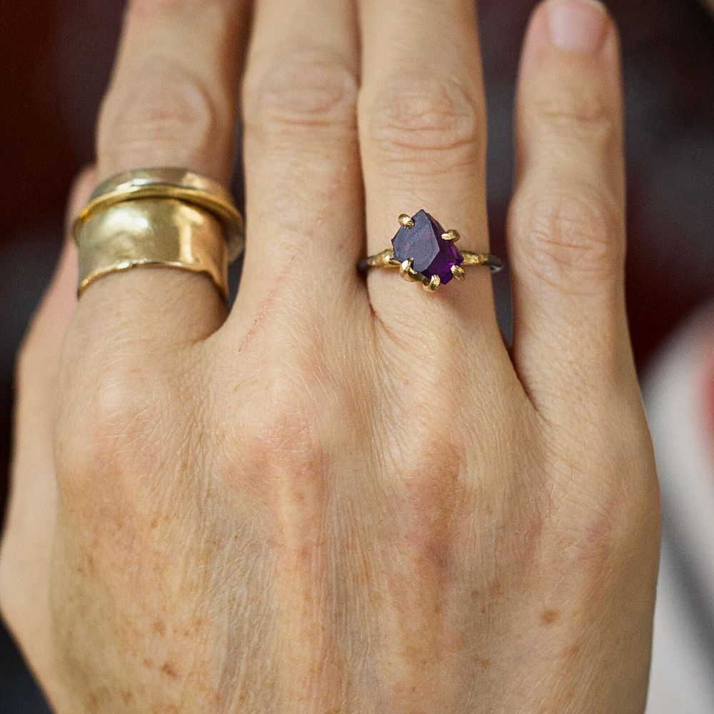 Amethyst Small Stone Ring