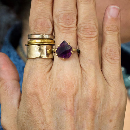 Amethyst Medium Stone Ring