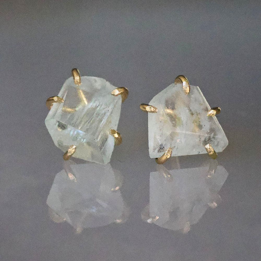 Aquamarine Medium Stone Studs