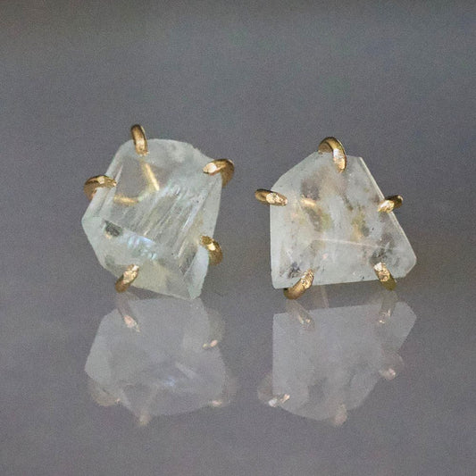 Aquamarine Medium Stone Studs