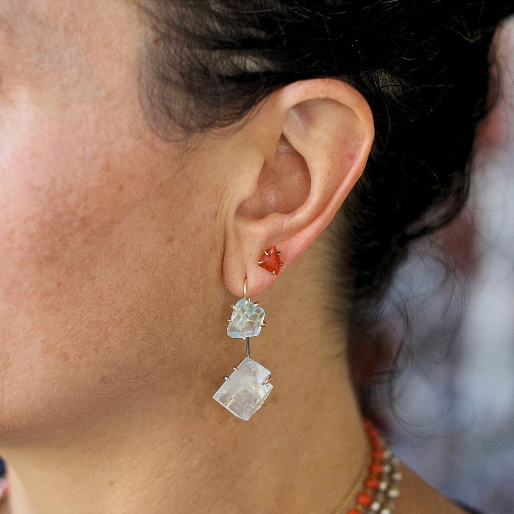 Aquamarine Day to Night Earring Set