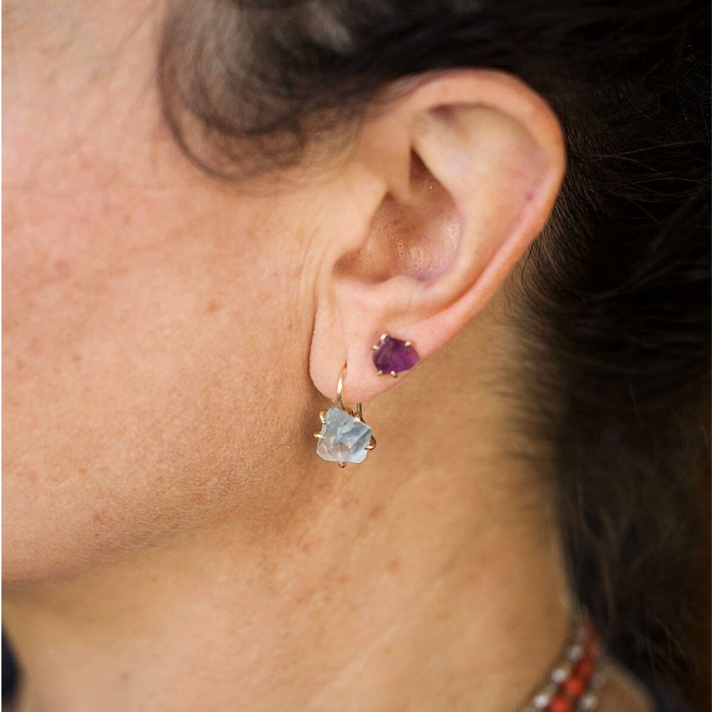 Aquamarine Hook Earrings