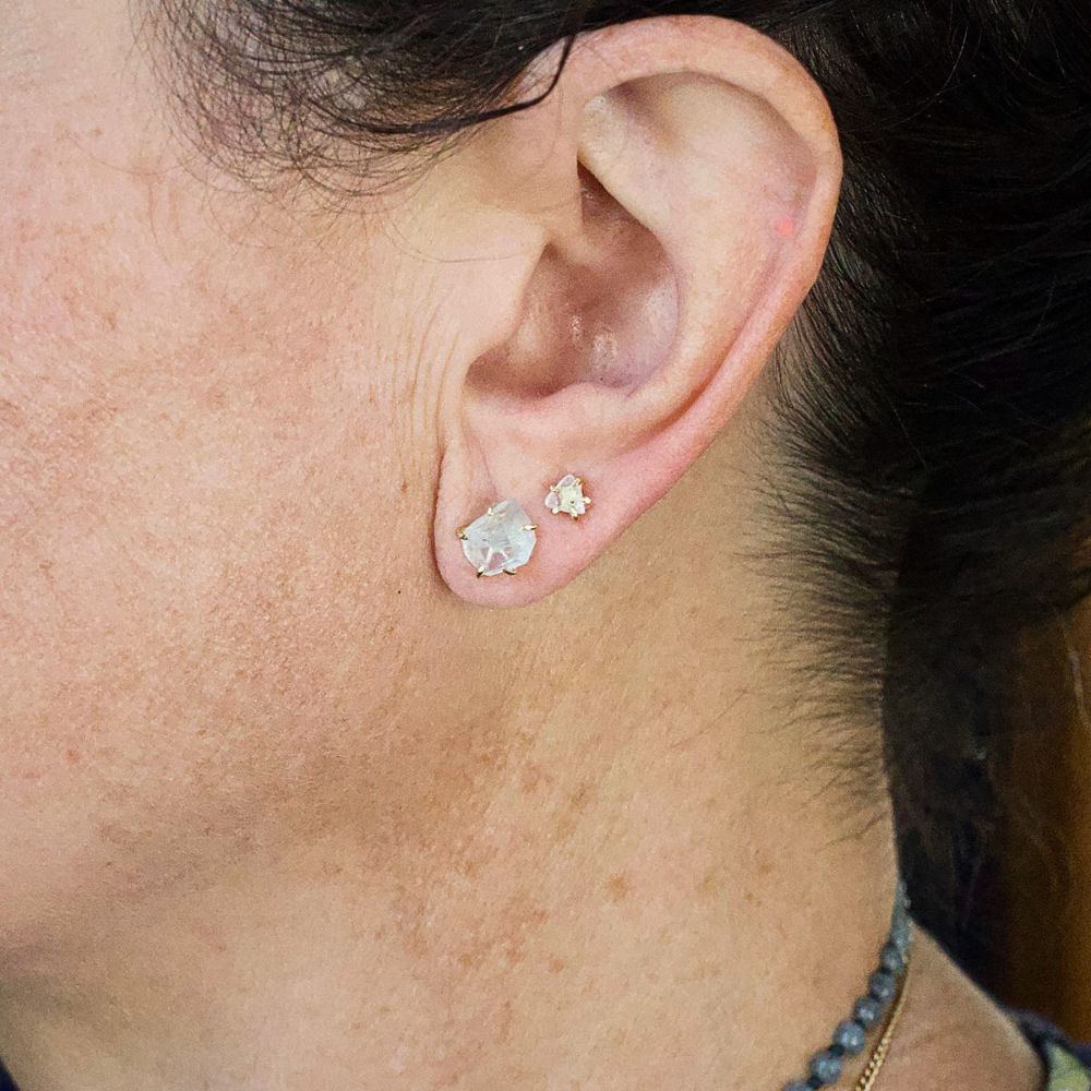 Aquamarine Medium Stone Studs