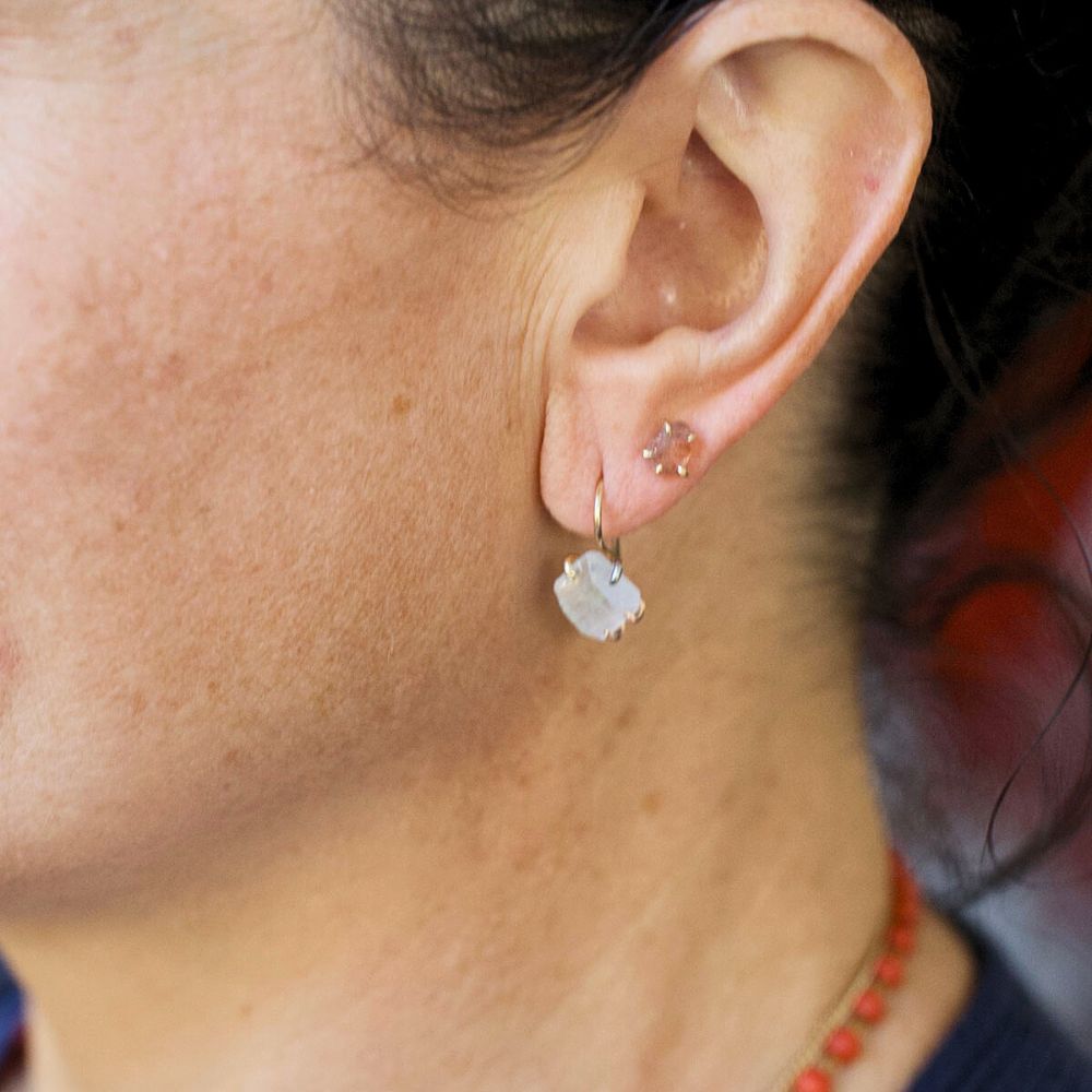 Aquamarine Hook Earrings