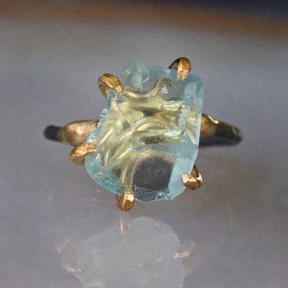 Aquamarine Medium Stone Ring