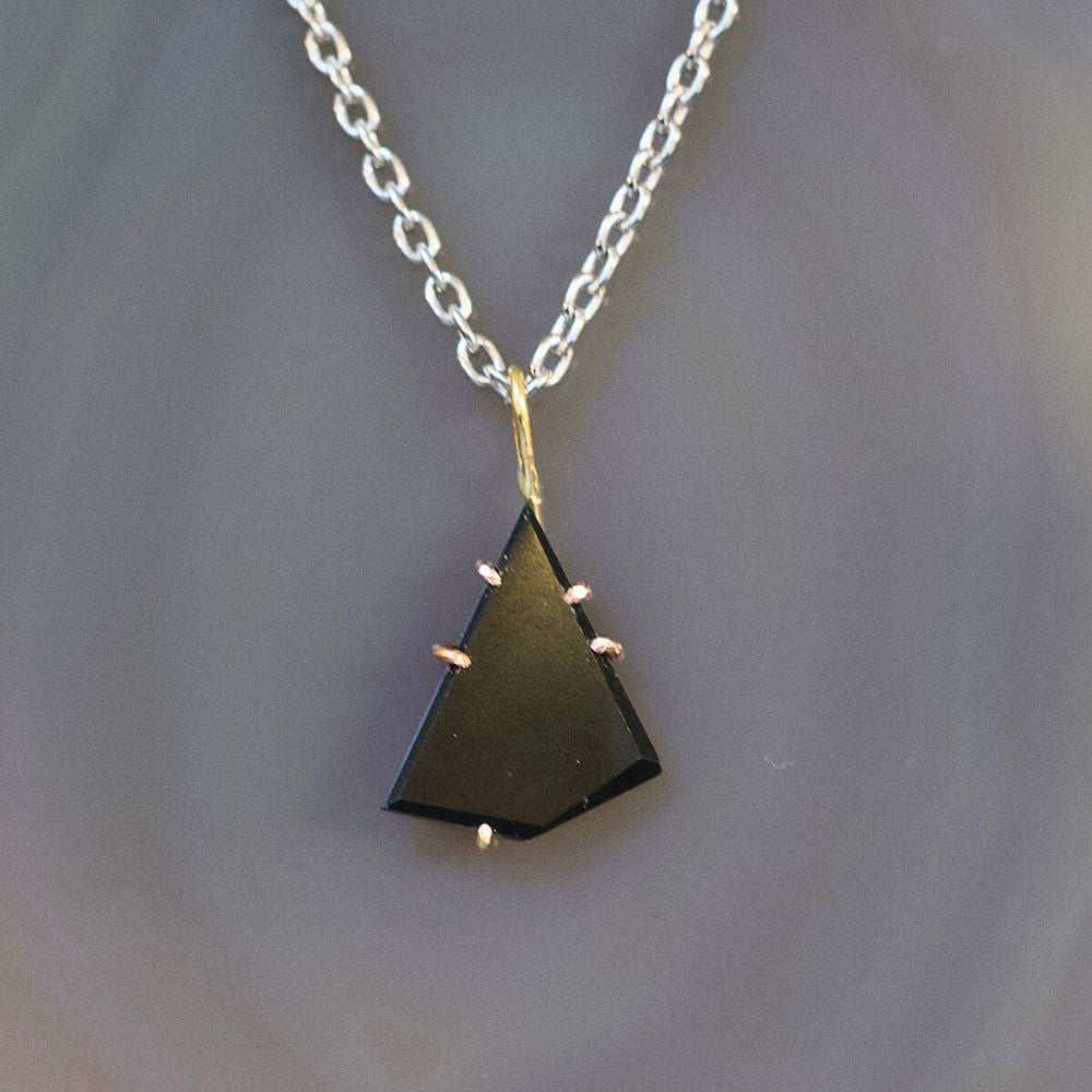 Wyoming Black Jade Small Stone Pendant