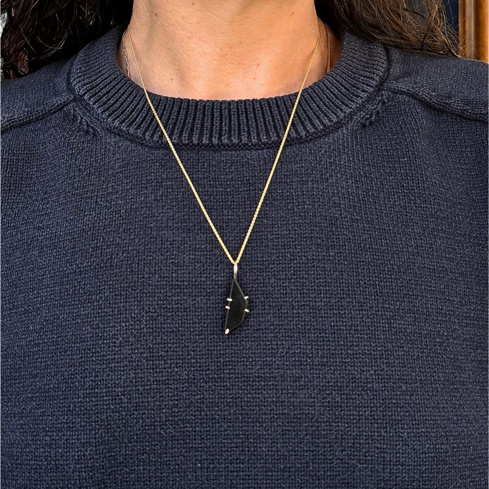 Wyoming Black Jade Medium Stone Pendant