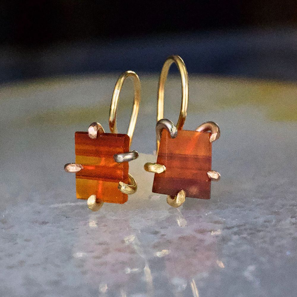 Carnelian Hook Earrings