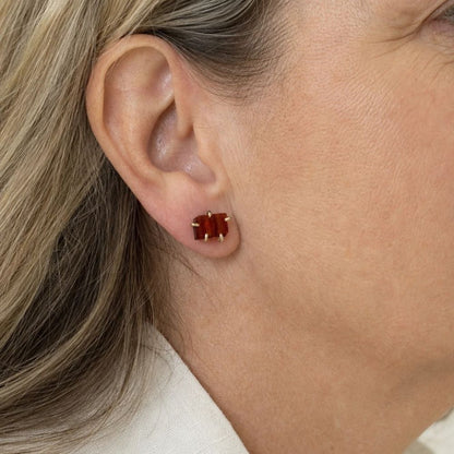 Carnelian Medium Stone Studs