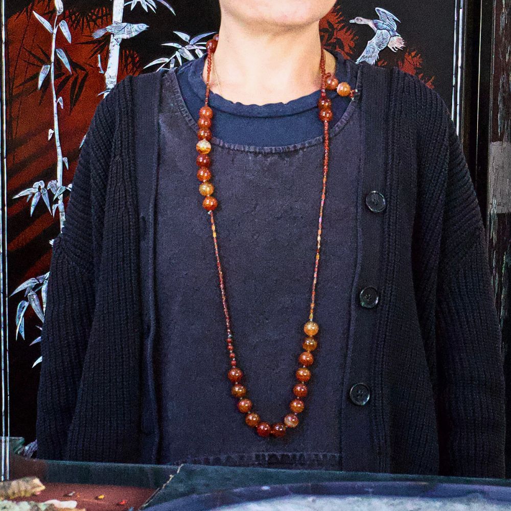 Carnelian Lariat 42 Inches