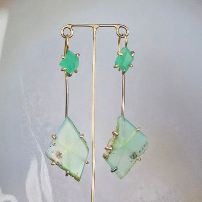 Chrysoprase Day to Night Earrings