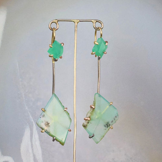 Chrysoprase Day to Night Earrings