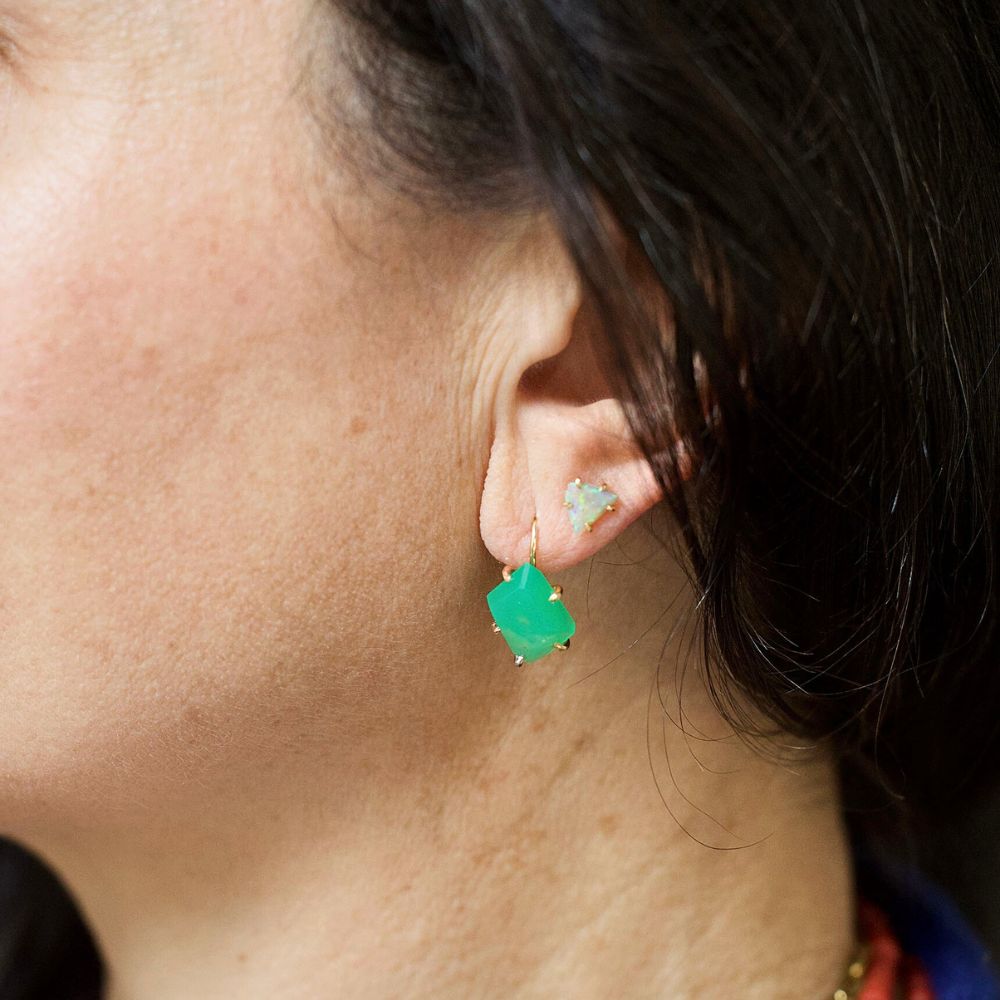 Chrysoprase Hook Earrings