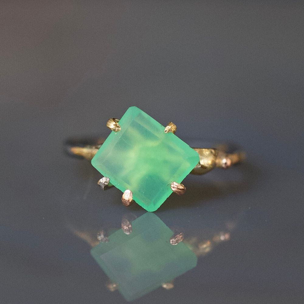 Chrysoprase Small Stone Ring