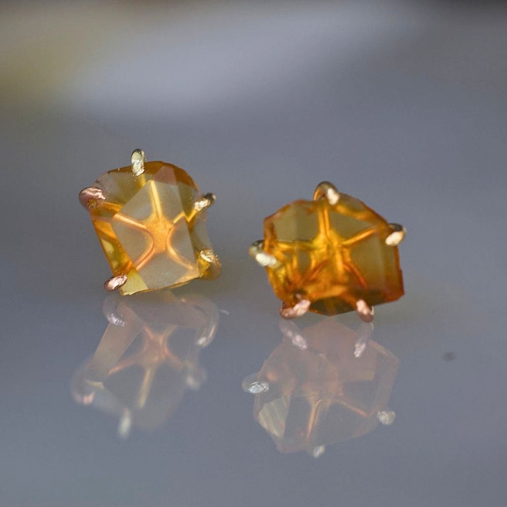 Citrine Large Stone Studs
