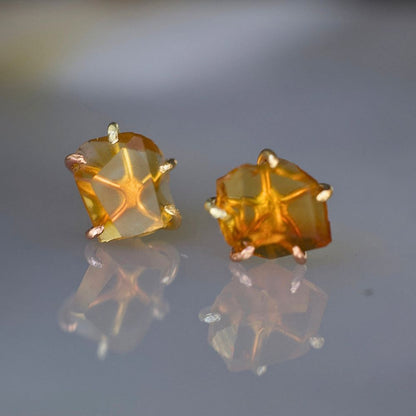 Citrine Large Stone Studs