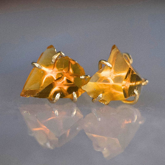 Citrine Large Stone Studs