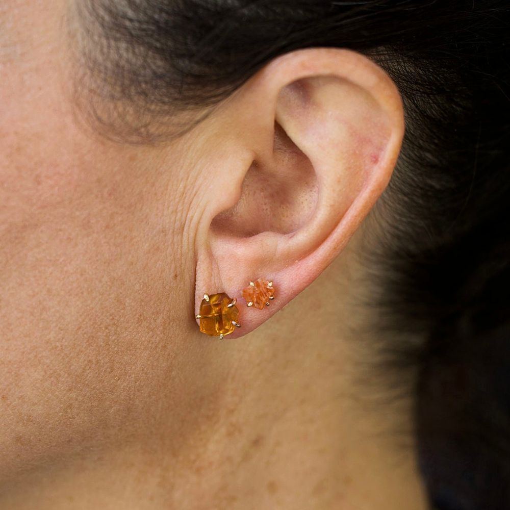 Citrine Large Stone Studs