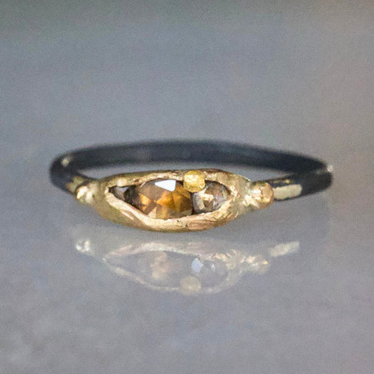 Cognac Rose Cut Diamond Band Mini