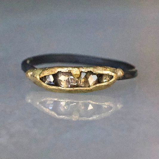 Cognac Rose Cut Diamond Band Mini