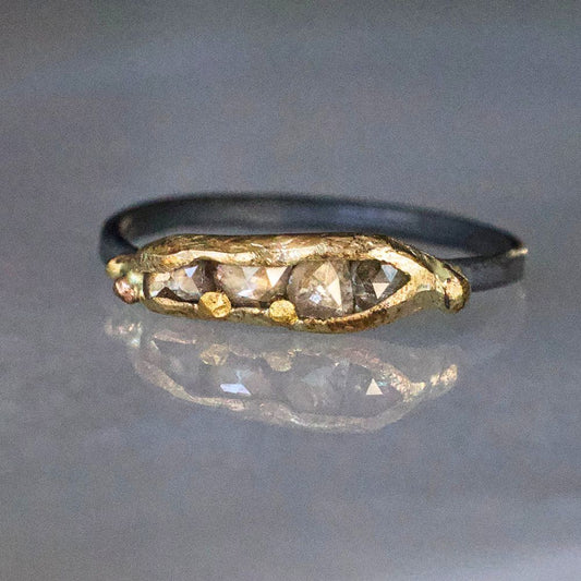 Cognac Rose Cut Diamond Band Mini