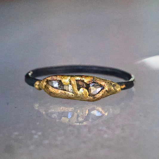 Cognac Rose Cut Diamond Band Mini