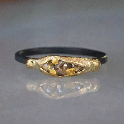 Cognac Rose Cut Diamond Band Mini