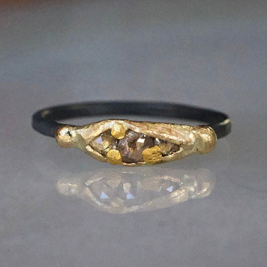 Cognac Rose Cut Diamond Band Mini