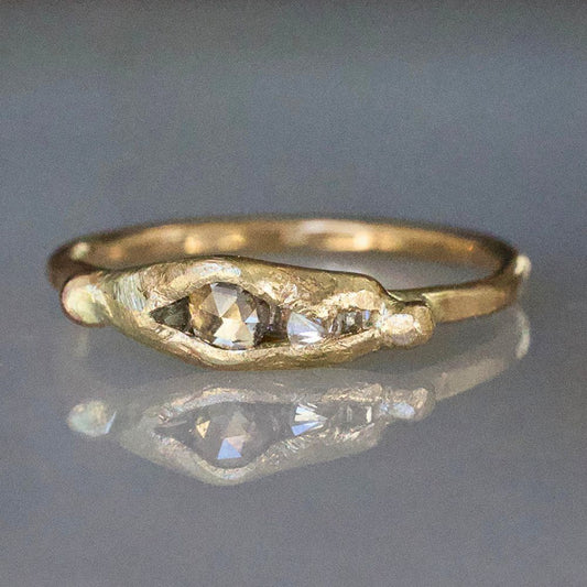 Mixed Diamond Band Mini with a Gold Band